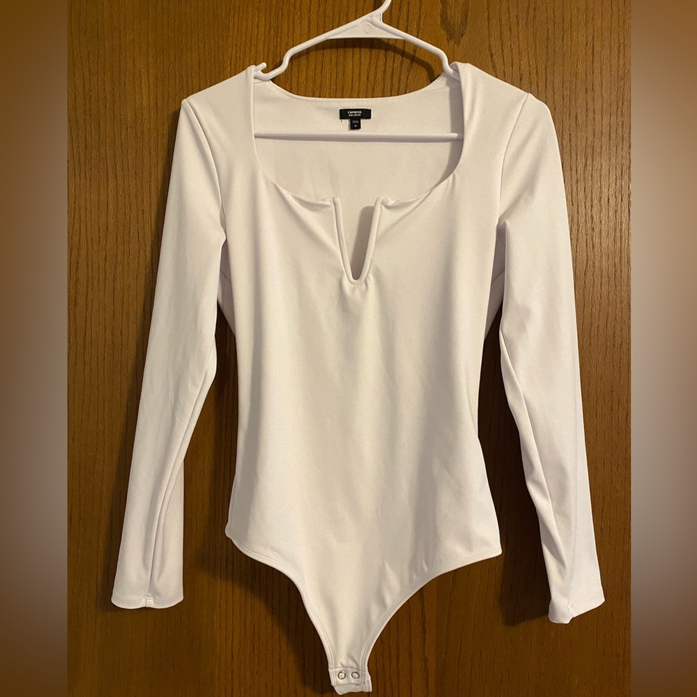 Express White Body Contour Bodysuit